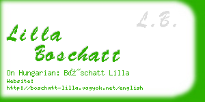 lilla boschatt business card